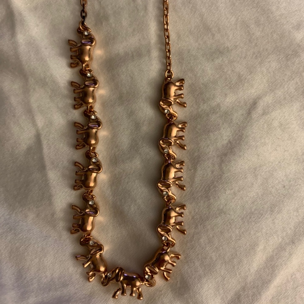 Kate Spade Elephant necklace in rose gold